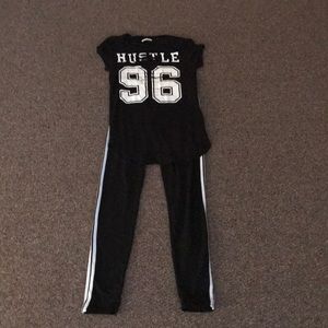 Black and white outfit